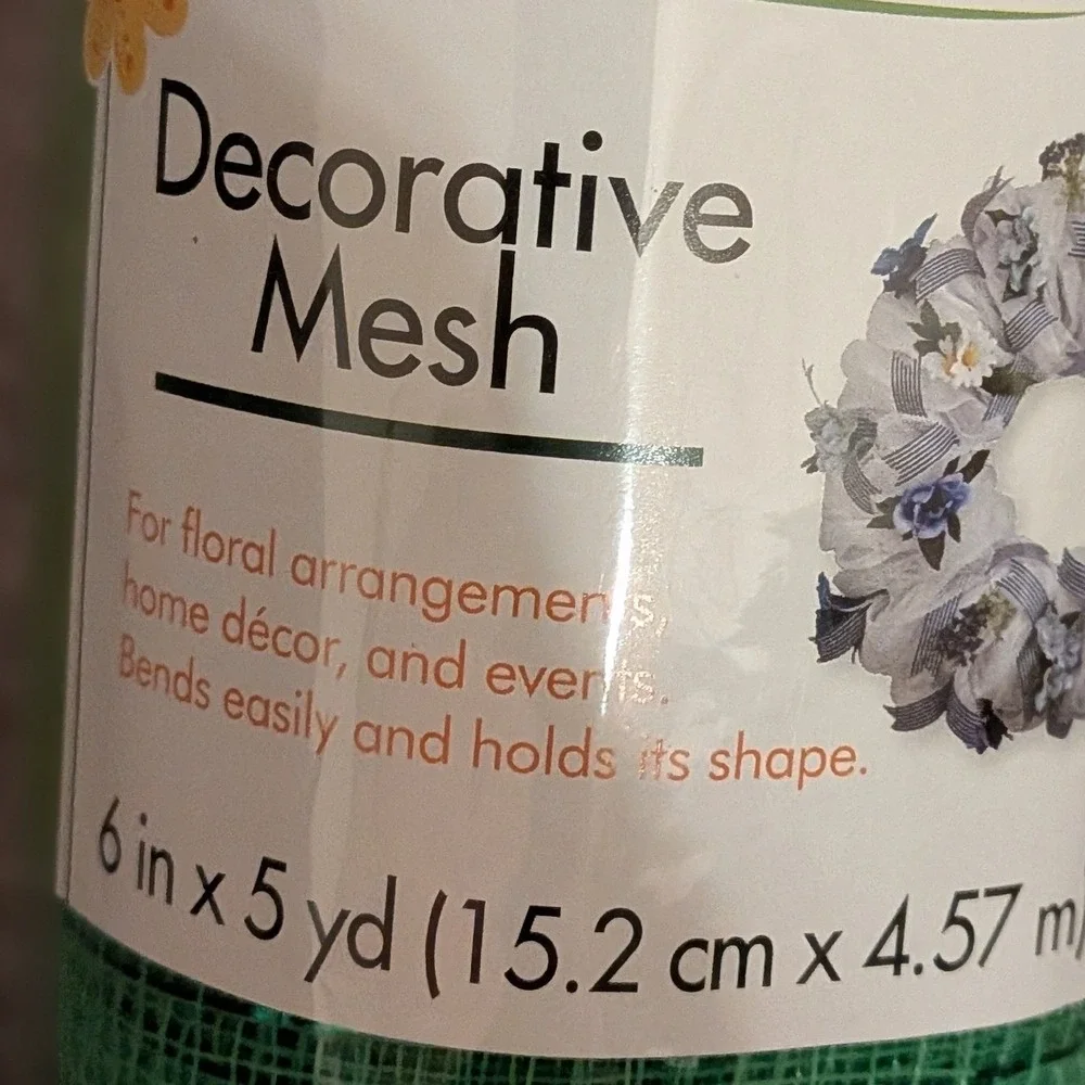 Floral‎ Garden Green Decorative Mesh 6in x 5yd Craft Wreath Floral Supplies NEW
